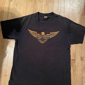 Harley-Davidson Black T-Shirt with Gold Logo